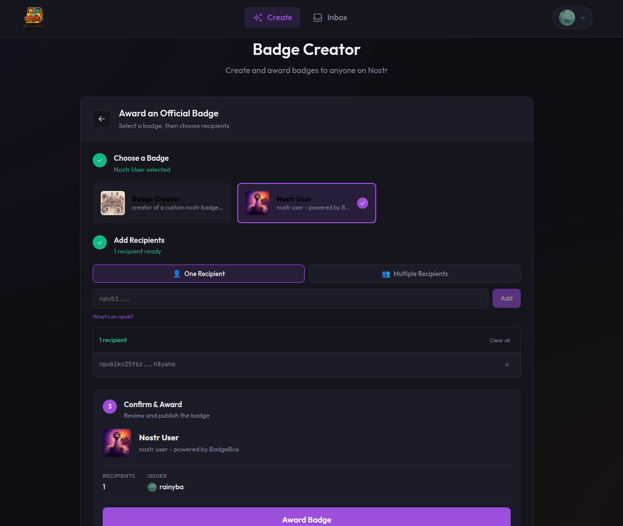 Award Official Badge